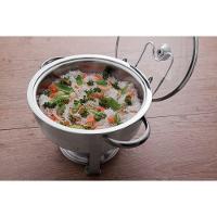 Rechaud Tramontina Redondo Em Aço Inox Banho Maria Com Suporte Para Tampa E Fogareiro 7 L Tramontina - 6