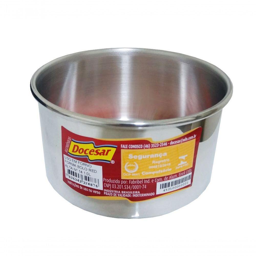 Forma Assadeira Redonda Para Bolo Alta 14x8cm 1l Docesar - 1