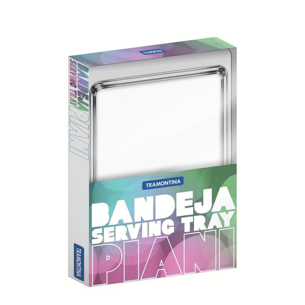 Bandeja Tramontina Piani Retangular Em Aço Inox Alto Brilho 48x32 Cm Tramontina - 6