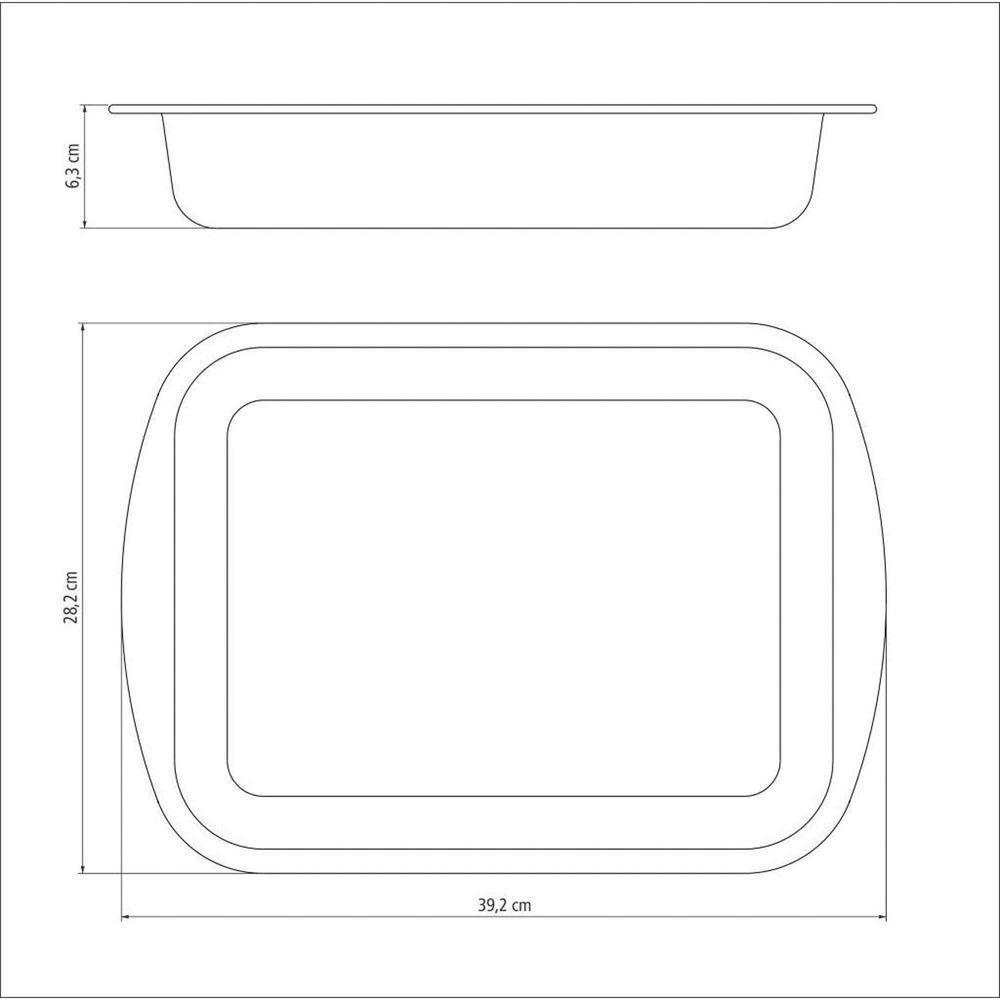 Assadeira Funda Alumínio Revestimento Antiaderente Starflon T1 Grafite 34 Cm 4,9 L - 3