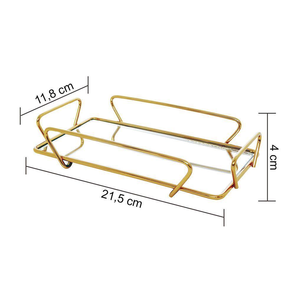 Bandeja Hara Any Dourada 10X20 Cm - 2