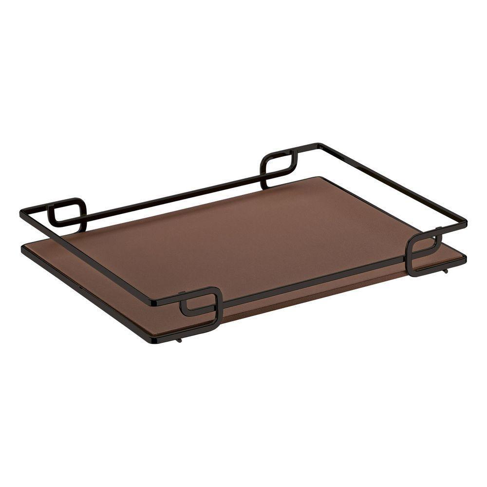 Bandeja Multiuso Luana Tampo Couríss. Caramelo 39X70 Preta - 1