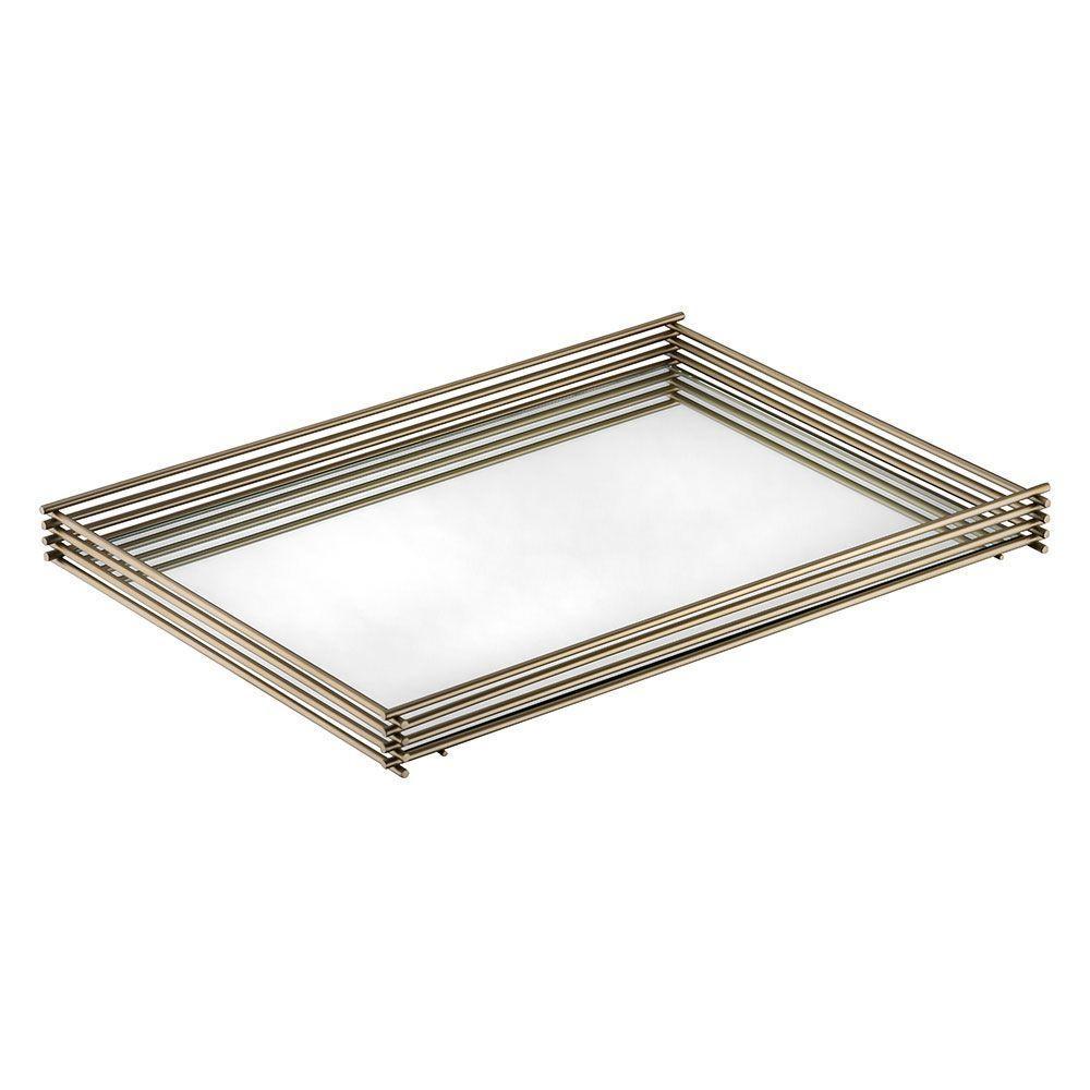 Bandeja Multiuso Hara Wire 40X70 Cm Cor:Champanhe - 1