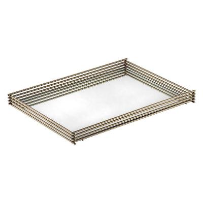 Bandeja Multiuso Hara Wire 40X70 Cm Cor:Champanhe