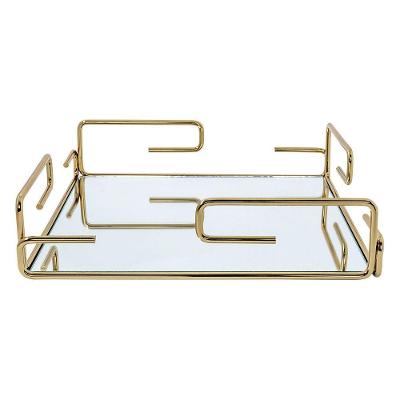 Bandeja Hara Gretha 35,5 X 35,5 Cm Cor:Dourado