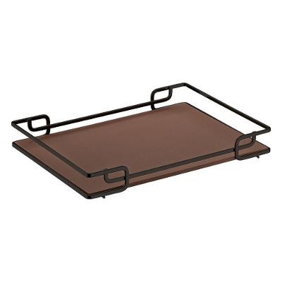 Bandeja Multiuso Luana Tampo Couríss. Caramelo 37X57 Preta