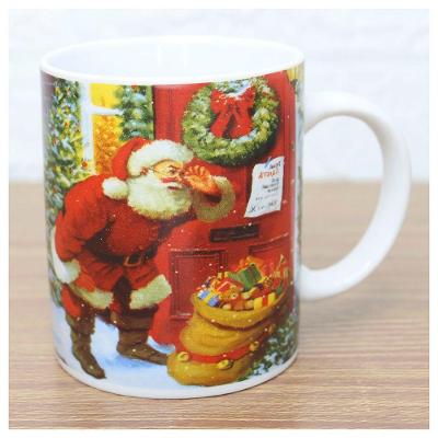 Kit 2 Canecas De Natal Papai Noel 350ml Em Cerâmica