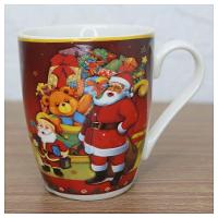Caneca De Natal Papai Noel Com Presentes 350ml Cerâmica - 1