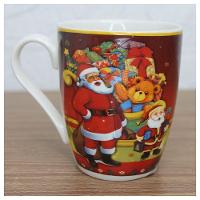 Caneca De Natal Papai Noel Com Presentes 350ml Cerâmica - 2