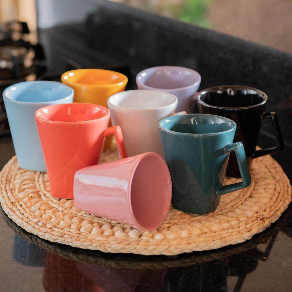 Caneca Em Cerâmica Quartier 270ml Oxford Rosa - 4