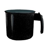 Canecão Fervedor Preto Liso Antiaderente Em Cerâmica 14cm - 1