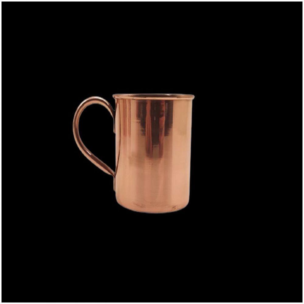 Caneca Lisa Com Borda Moscow Mule Drink Cobre E Alça 350Ml - 1