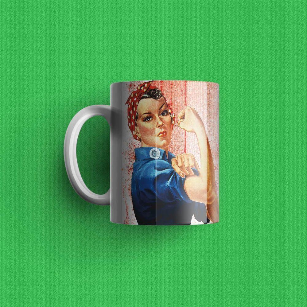 Lute Como Uma Garota - Caneca De Qualidade Premium - 1