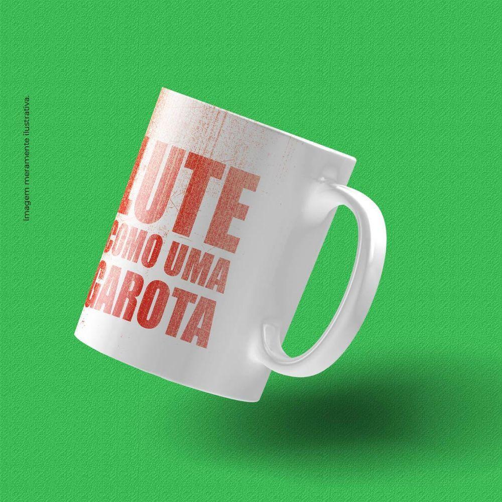 Lute Como Uma Garota - Caneca De Qualidade Premium - 3