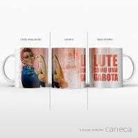 Lute Como Uma Garota - Caneca De Qualidade Premium