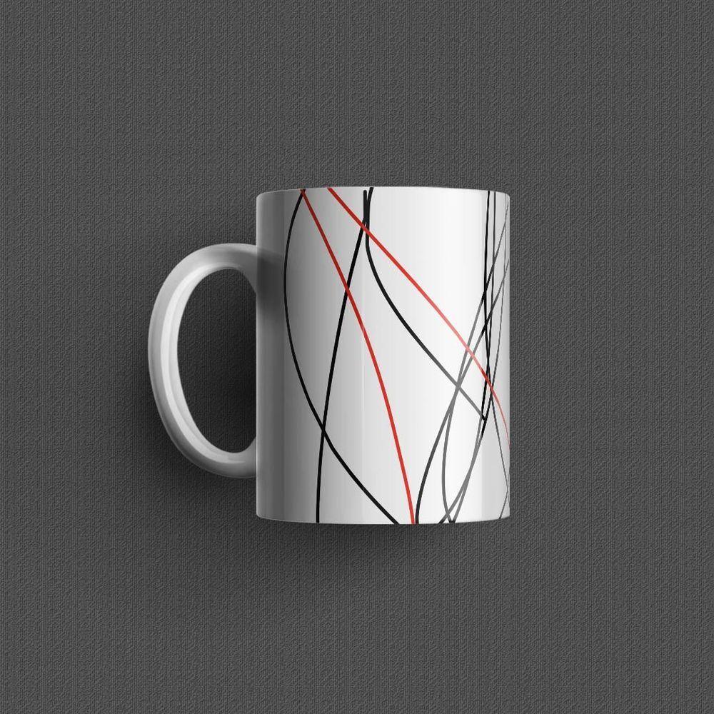 Linhas Abstratas - Caneca De Qualidade Premium - 1
