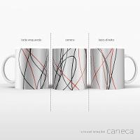 Linhas Abstratas - Caneca De Qualidade Premium