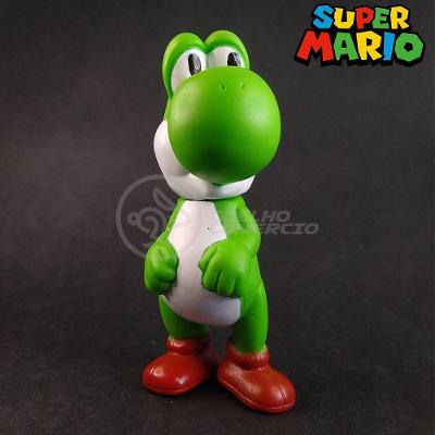 Kit Conjunto Boneco Colecionável Yoshi 10cm + Caneca Personalizada Super Mario World 350ml Cor:verde;gênero:masculino;ta