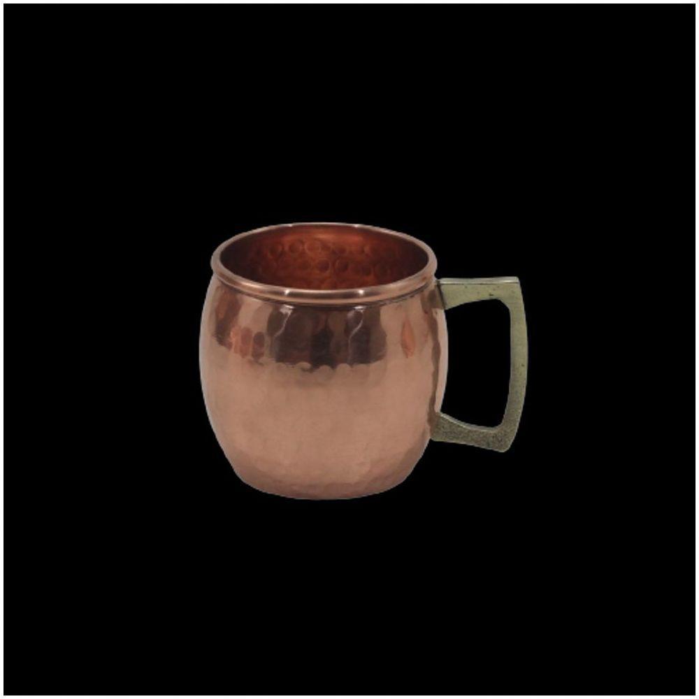 Caneca Bojuda Moscow Mule Drinks Cobre Alça Em Bronze 450Ml - 1