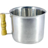 Canecão de Alumínio Fundido Polido Cabo Madeira 3 Litros - 1