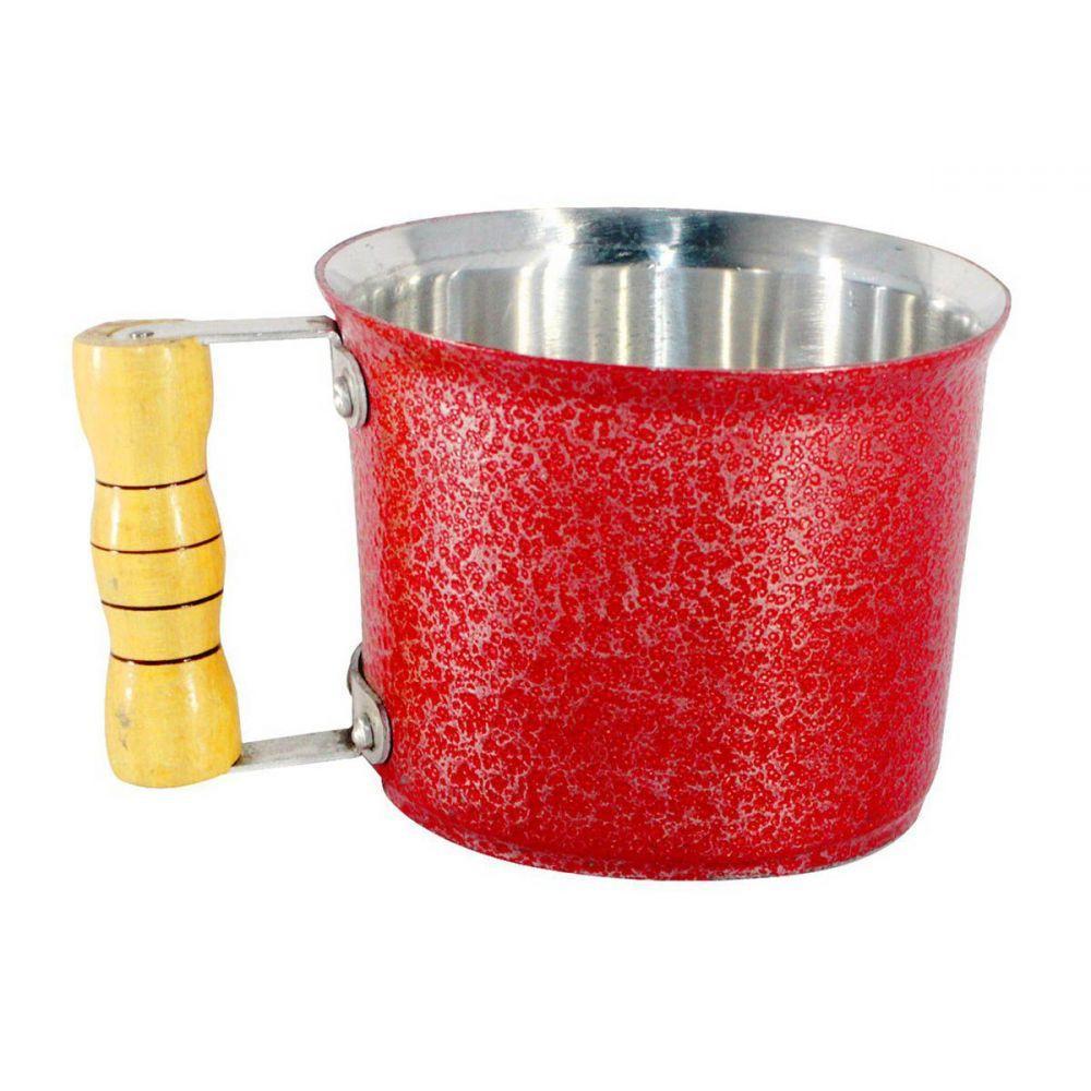 Canecão de Alumínio Fundido Craqueado Cabo Madeira 2 Litros - 2