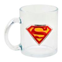 Caneca De Vidro 370ml Brasão Super Homem Tasco Inport - 1