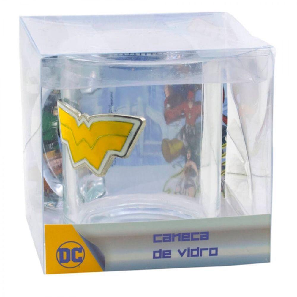 Caneca De Vidro 370ml Brasão Mulher Maravilha Tasco Inport - 2