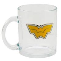 Caneca De Vidro 370ml Brasão Mulher Maravilha Tasco Inport - 1