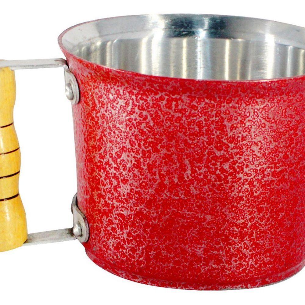 Canecão de Alumínio Fundido Craqueado Cabo Madeira 4 - 1