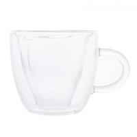 Jogo De Xícaras De Café Parede Dupla Flor Hibisco 75 Ml Lyor - 2