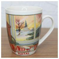 Caneca De Natal Natalina Papai Noel Em Cerâmica 350ml - 2