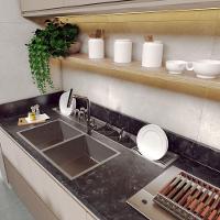 Calha Moderna Aço Inoxidável 150cmcmdor Em Pia Umida