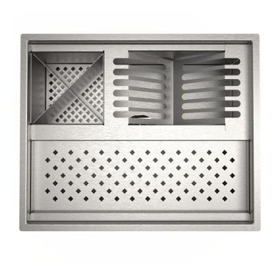 Calha P/ 48 Cm De Inox Pia Quadradambutir Ou Sobrepor