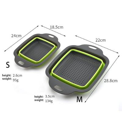 Kit Com 02 Escorredor Peneira Em Silicone 29x22cm