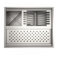Calha Quadrada Varanda Gourmet E 48 Cm Inox P/Talheres Louça - 1