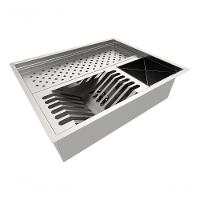 Calha P/ 48 Cm Quadrada Inox Inox Pia Gourmet Escovado - 3