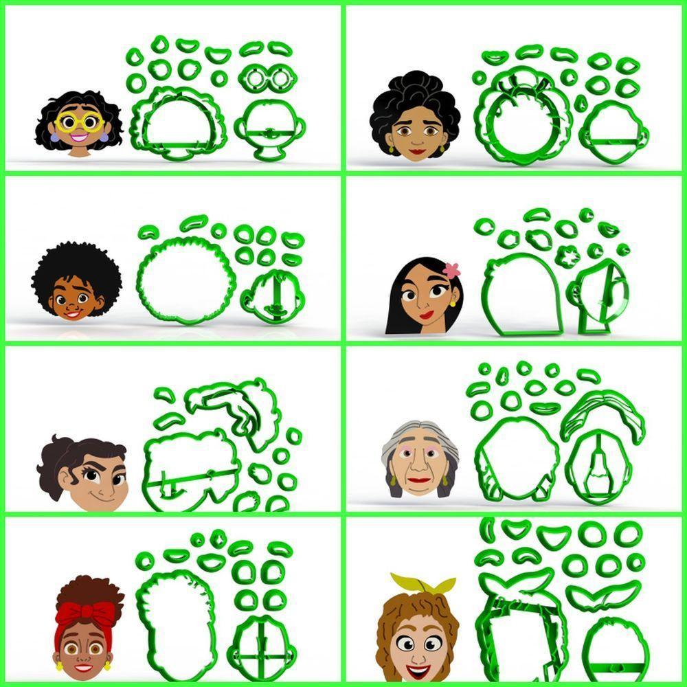 Cortador Encanto - Kit 8 Personagens Modulares 6 Cm - 1