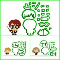 Cortador Kit Harry Potter Cute 3 Personagens Modulares 5 Cm - 1