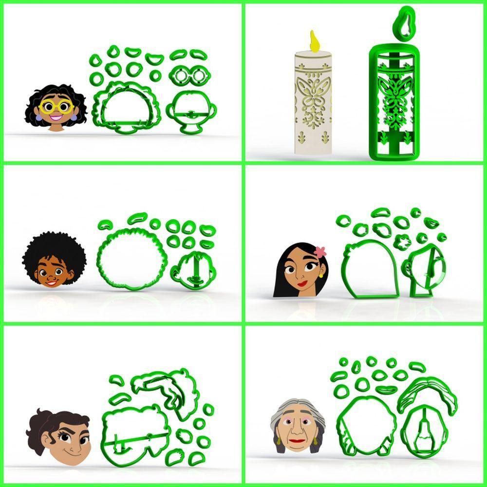 Cortador Encanto - Kit 6 Modelos(Personagens+Vela) 5 Cm - 1
