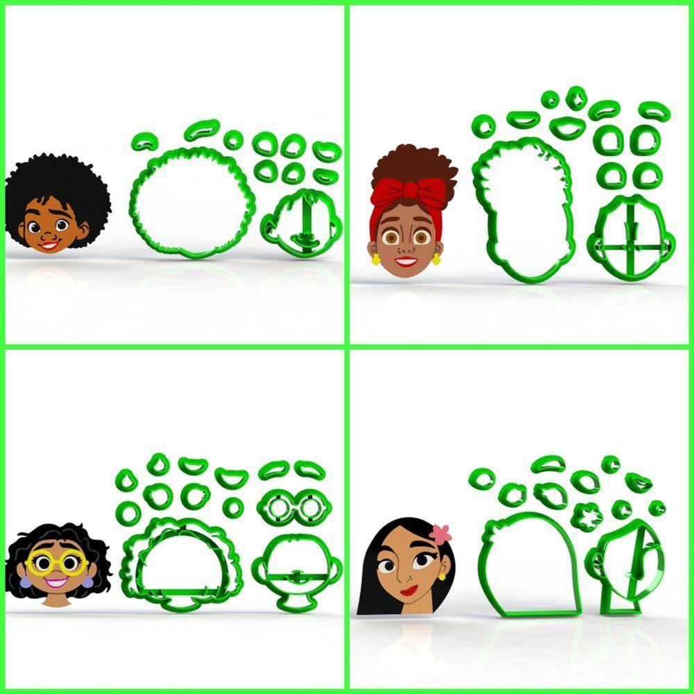 Cortador Encanto - Kit 4 Personagens Modulares 6 Cm - 1