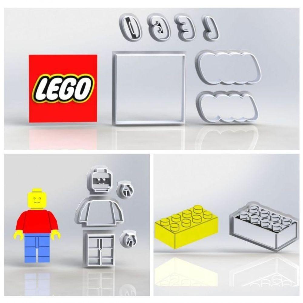 Cortador Kit Lego - 3 Modelos 6 Cm - 1