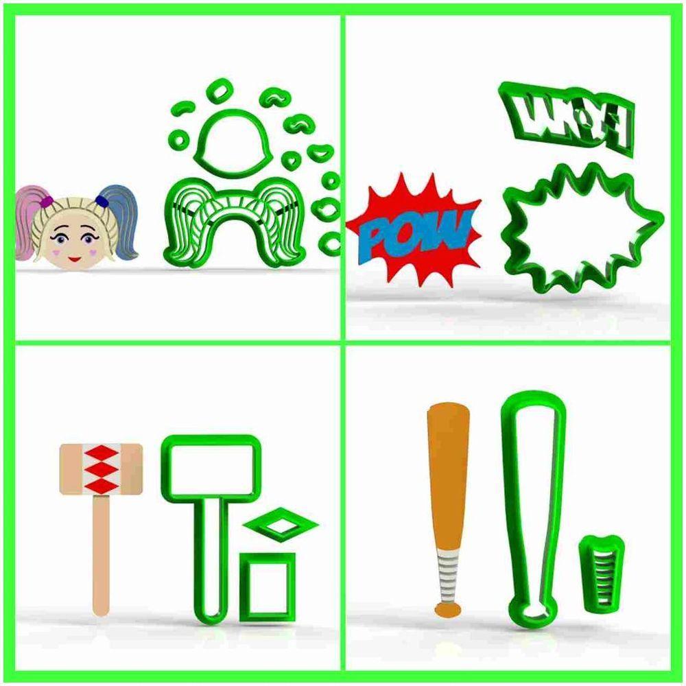 Cortador Kit Arlequina - 4 Modelos 6 Cm - 1