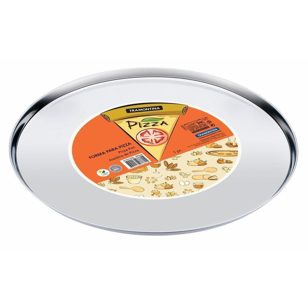 Forma Para Pizza Tramontina Service Em Aço Inox 30 Cm - 2