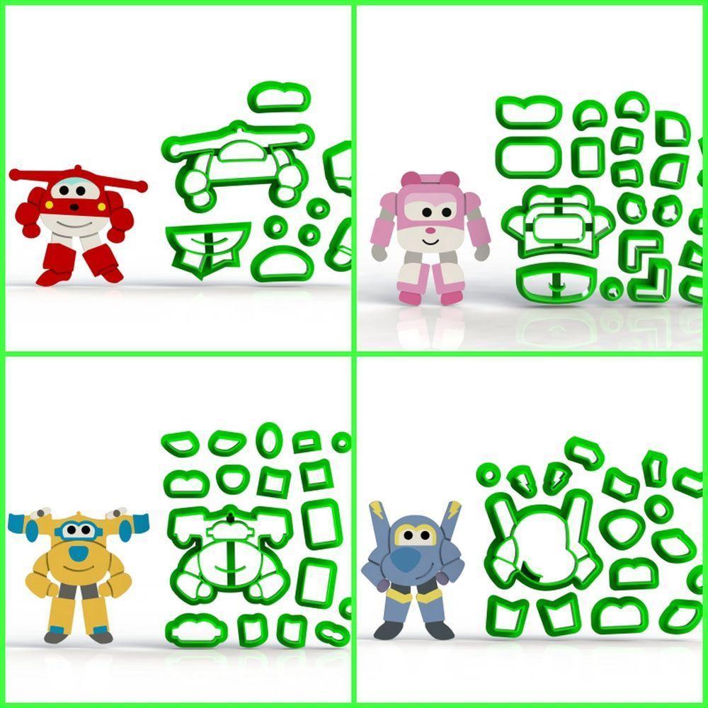 Cortador Kit Super Wings - 4 Modelos Modulares 5 Cm - 1