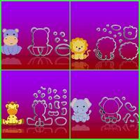 Cortador Kit Safari Corpo - 4 Modelos Modulares 6 Cm - 1