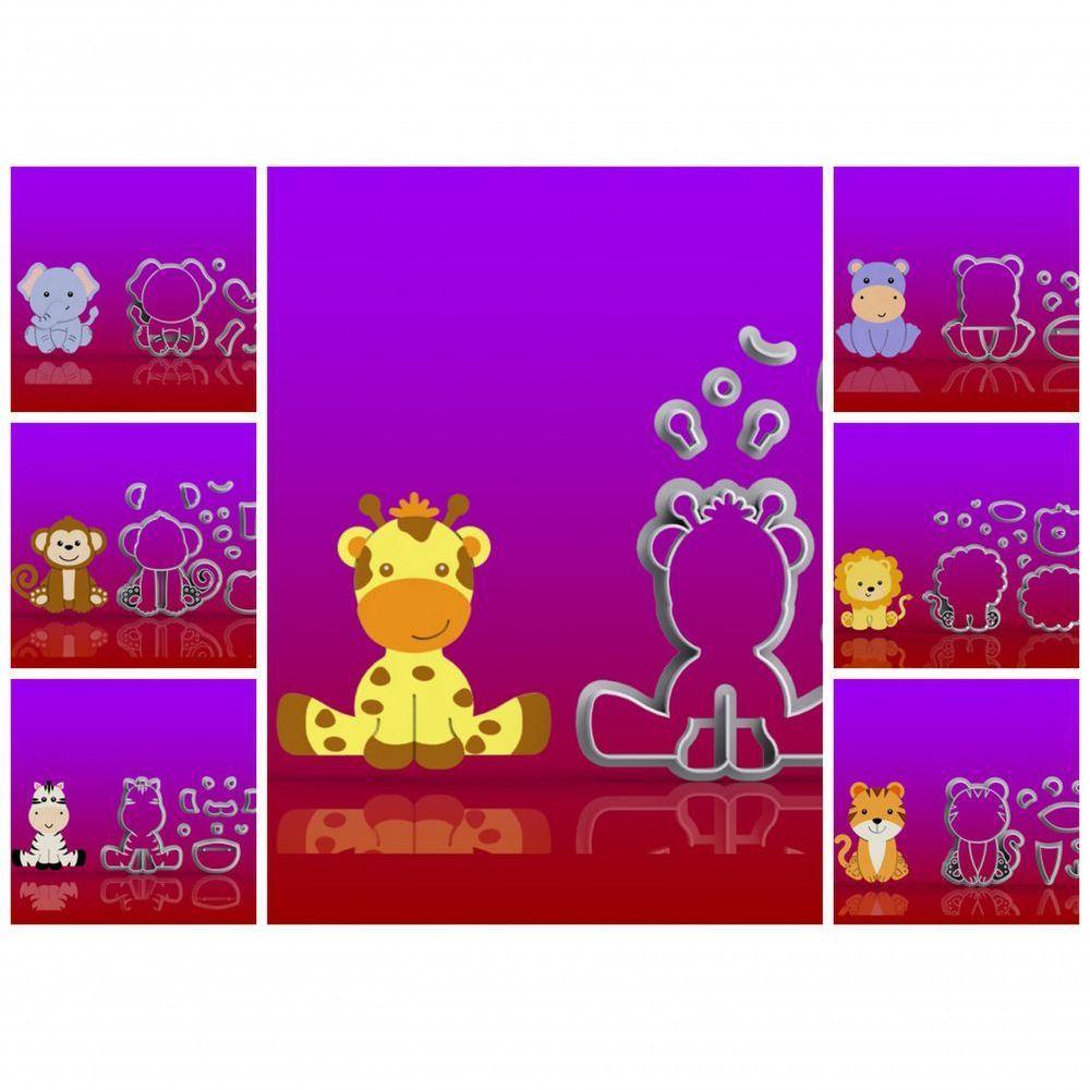 Cortador Kit Safari Corpo - 7 Modelos Modulares 8 Cm - 1