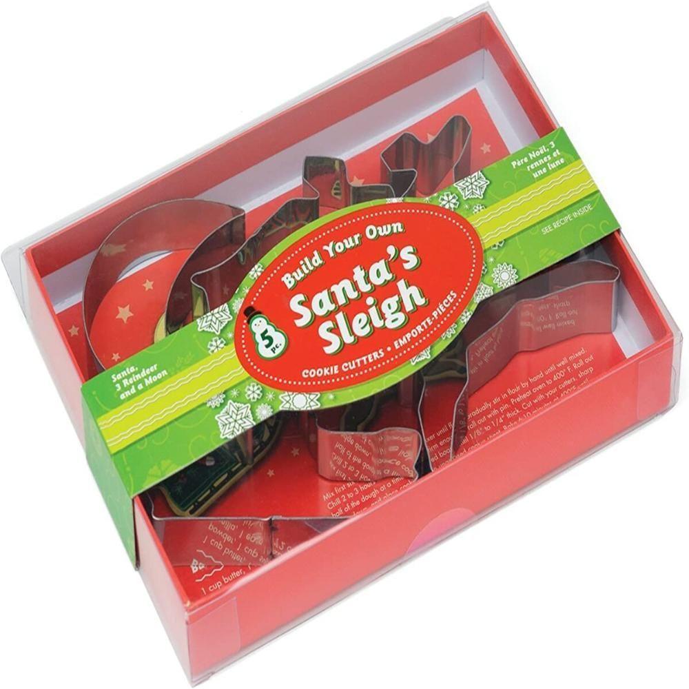 Kit 5 Moldes Cookies Natal Trenós Biscoito Bolacha Fox Run - 2