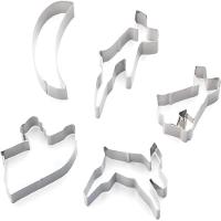 Kit 5 Moldes Cookies Natal Trenós Biscoito Bolacha Fox Run - 1