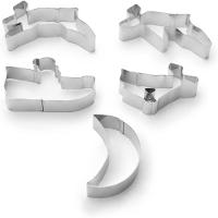 Kit 5 Moldes Cookies Natal Trenós Biscoito Bolacha Fox Run - 4