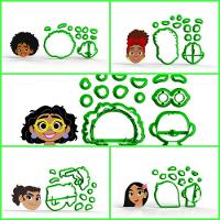 Cortador Encanto - Kit 5 Personagens Modulares 5 Cm - 1